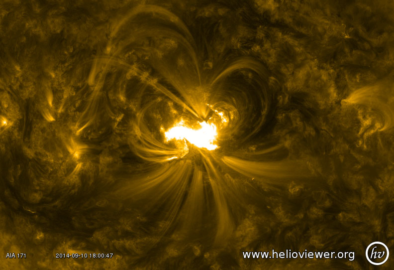 The sun unleashed an X-flare Wednesday that is heading towards Earth.