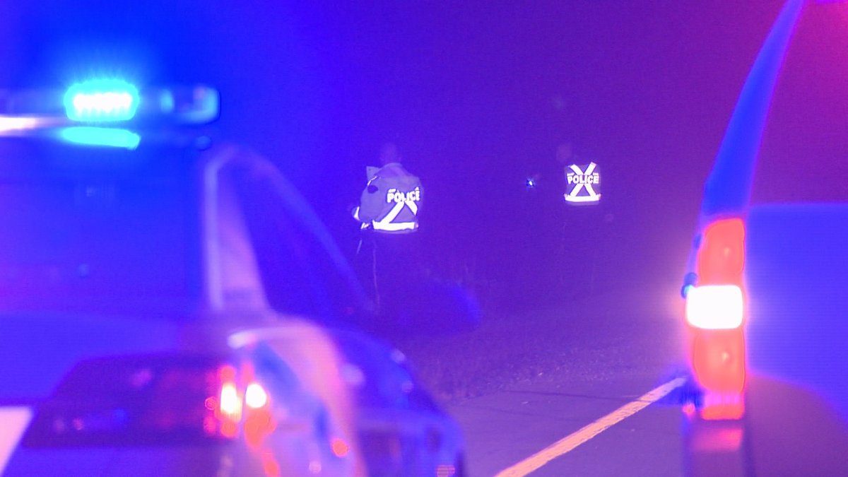Police investigate a single vehicle crash on Highway 103 westbound near Timberlea, NS.
