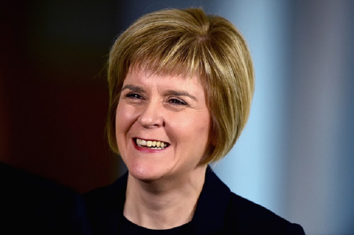 Nicola Sturgeon deputy First Minister of Scotland gives television interviews at the Scottish Parliament on October 2, 2014 in Edinburgh,Scotland. 