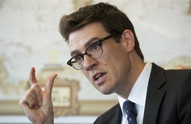 Andrew Bennett, Canada's religious freedom ambassador, speaks with the Canadian Press during an interview in his office Wednesday October 1, 2014 in Ottawa.