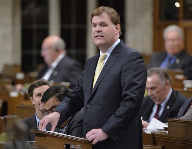 Foreign Affairs Minister John Baird rises to debate the government's decision to join a broad coalition of allies in airstrikes against ISIL, in the House of Commons in Ottawa on Monday, Oct. 6, 2014.