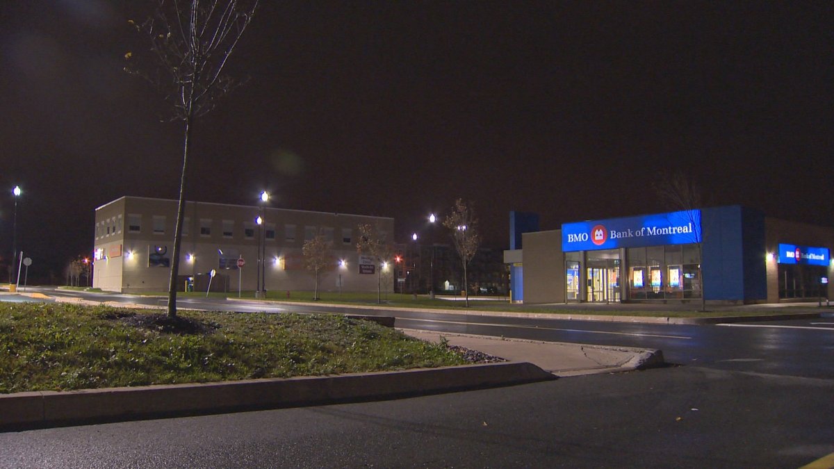 Police are investigating after a man was robbed at gun-point outside the BMO Bank on Baker Dr., on Oct. 19, 2014.