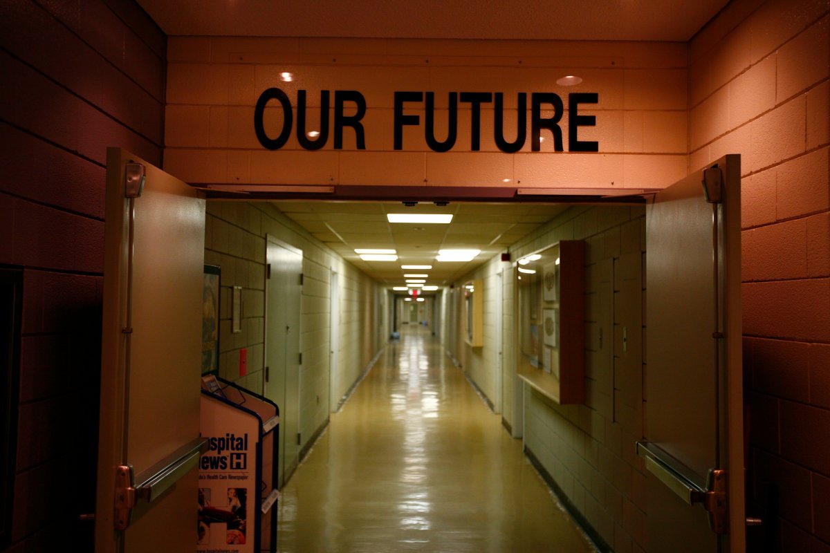 A view of one of the corridors near the reception in Toronto's Centre for Addiciton and Mental Health.