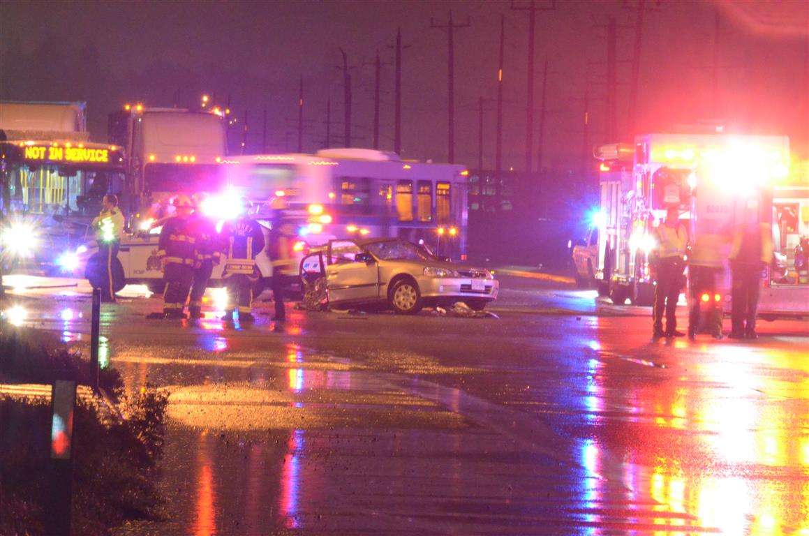 Scene of the crash in Surrey.