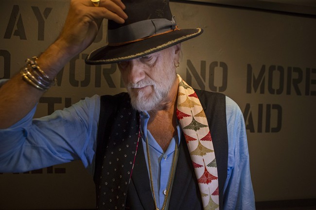 Mick Fleetwood poses for a portrait in Toronto on Thursday, October 16, 2014, as the Fleetwood Mac drummer promotes his photography collection "Reflections.".
