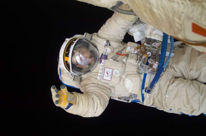 Two Russian cosmonauts will endure a six-and-a-half hour spacewalk Monday.