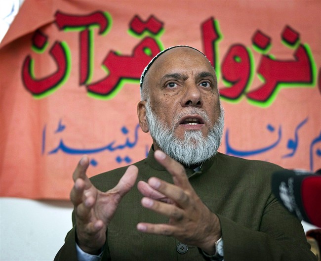 Imam Syed Soharwardy, leader of The Islamic Supreme Council of Canada, speaks in Calgary, in a Aug. 31, 2010 photo. 