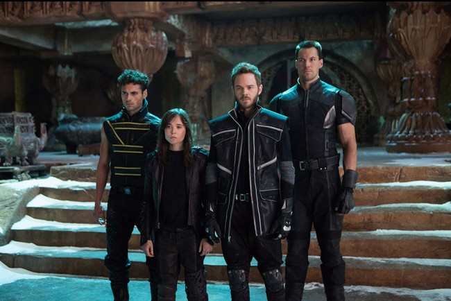 Adam Canto, (left to right) Ellen Page, Shawn Ashmore and Daniel Cudmore star in "X-Men: Days of Future Past.".