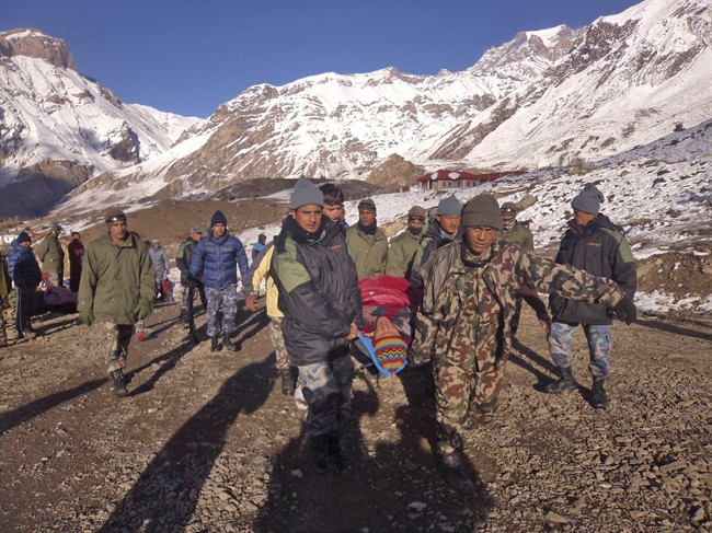 2 Canadians safe as death toll in Nepal blizzard and avalanche rises - image