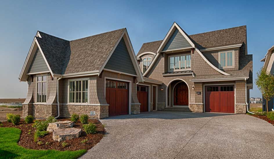 The front exterior of the Calgary Hospital Home Lottery grand prize showhome in Mahogany Lake. 