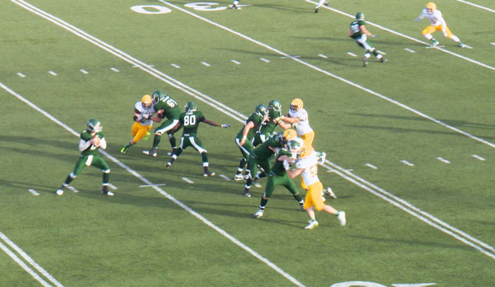 The University of Saskatchewan Huskies football team battles the Golden Bears Saturday for a playoff spot.
