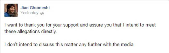 Jian Ghomeshi Facebook statement number 2