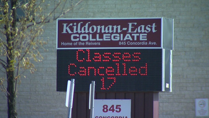 Classes cancelled at Kildonan East after arson fire caused $500,000 damage Thursday.