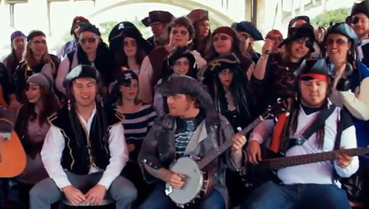 “And it’s a heave-ho, hi-ho” - group puts Halloween spin on “The Last Saskatchewan Pirate.” .
