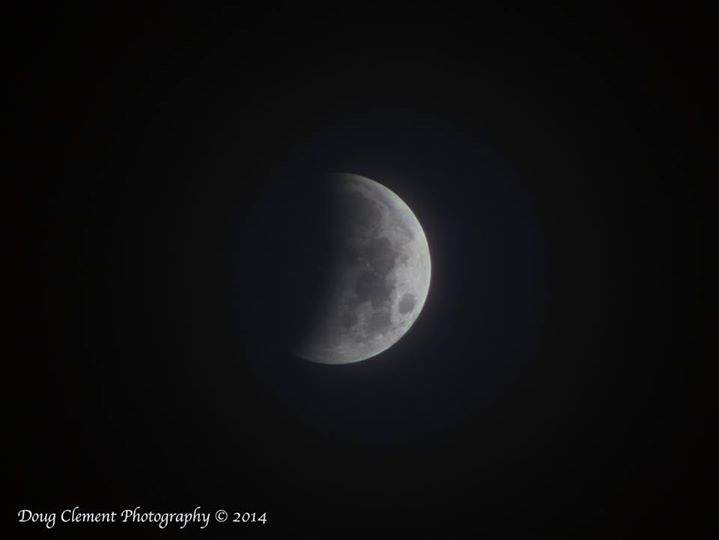 Lunar eclipse as seen from downtown Victoria