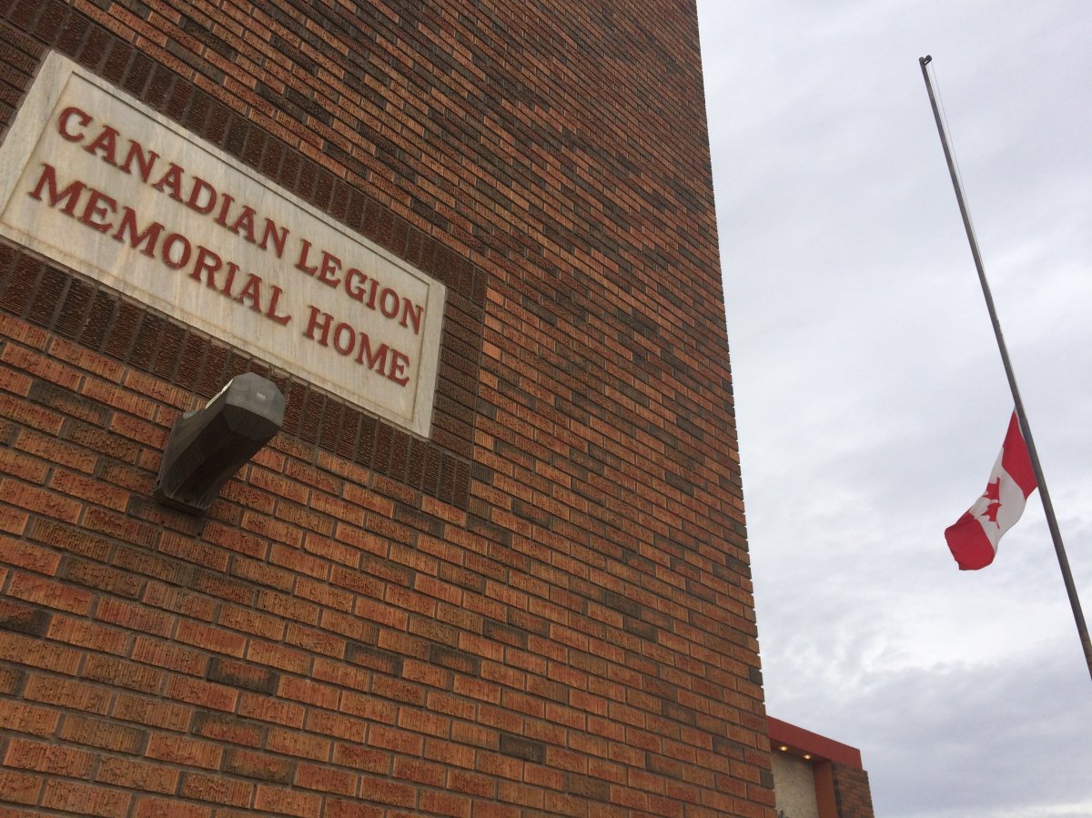 Flags fly at half-mast in Moose Jaw. 