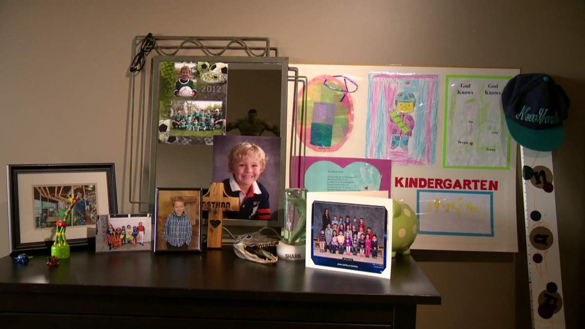 An image of Nathan O’Brien’s bedroom in his parents’ southwest Calgary home.