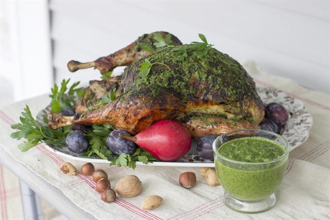 Fresh take on an herb-roasted Thanksgiving turkey