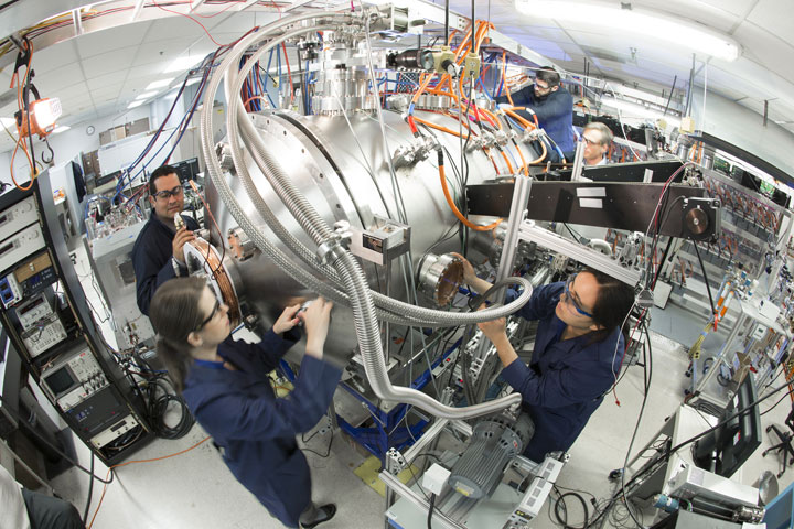 The compact fusion team works on a suite of diagnostics to measure the properties of the plasma confinement.