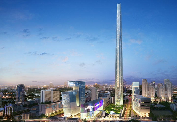 Artist rendering of the Super Tower in Thailand.