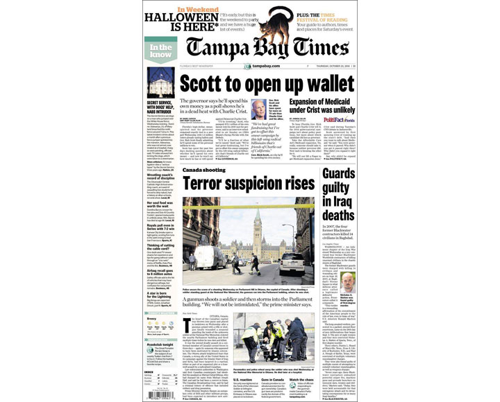 PHOTOS: Newspaper front pages day after Ottawa came under attack - image