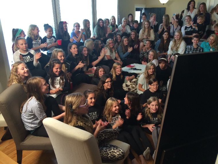 Taylor Hatala’s friends and family came together in Sherwood Park to cheer her on as she appeared on the Ellen DeGeneres Show.