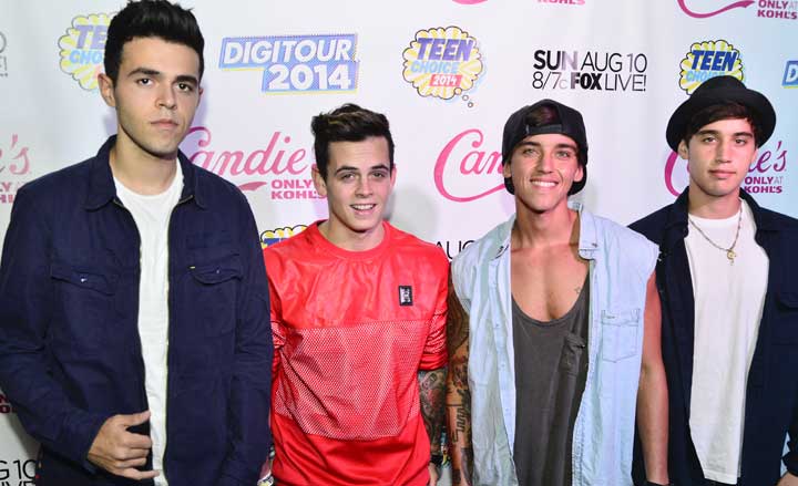 The Janoskians attend an event on August 9, 2014 in Los Angeles, California.  