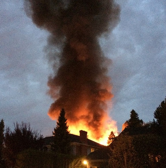 Huge plume of smoke.