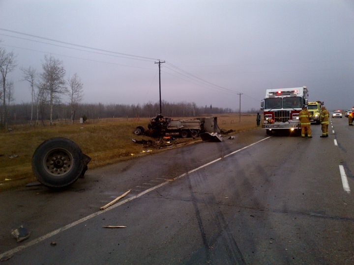 A 35-year-old man was killed in a collision on Highway 16 near Wabamun Wednesday, October 29, 2014.