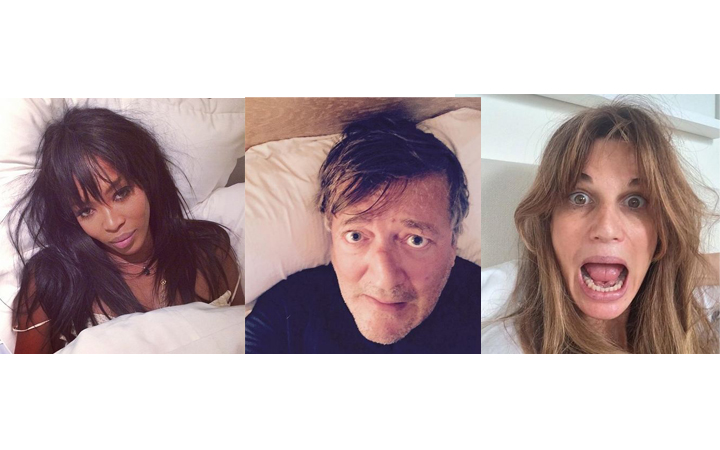 Naomi Campbell, Stephen Fry and Jemima Khan all posted photos on Twitter for the #WakeUpCall campaign. 