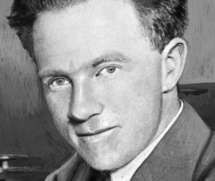 A retouched photograph dated 1932 of theoretical physicist Werner Heisenberg (1901-76) of Germany. Heisenberg with Max Baron developed quantum mechanics, and formulated the revolutionary principle of indeterminacy in nuclear physics (1927) and in 1932 received the Nobel Prize for Physics.