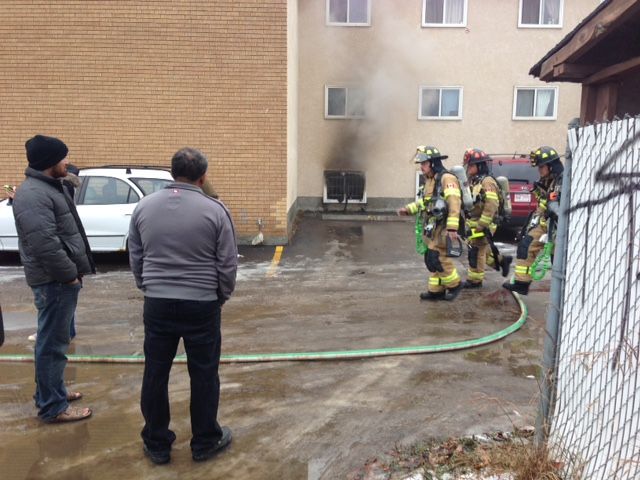Crews respond to fire in basement suite on 106 Avenue and 110 Street.