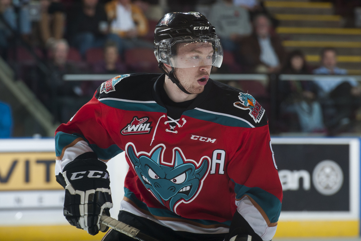 Rourke Chariter netted two goals against the Spokane Chiefs.