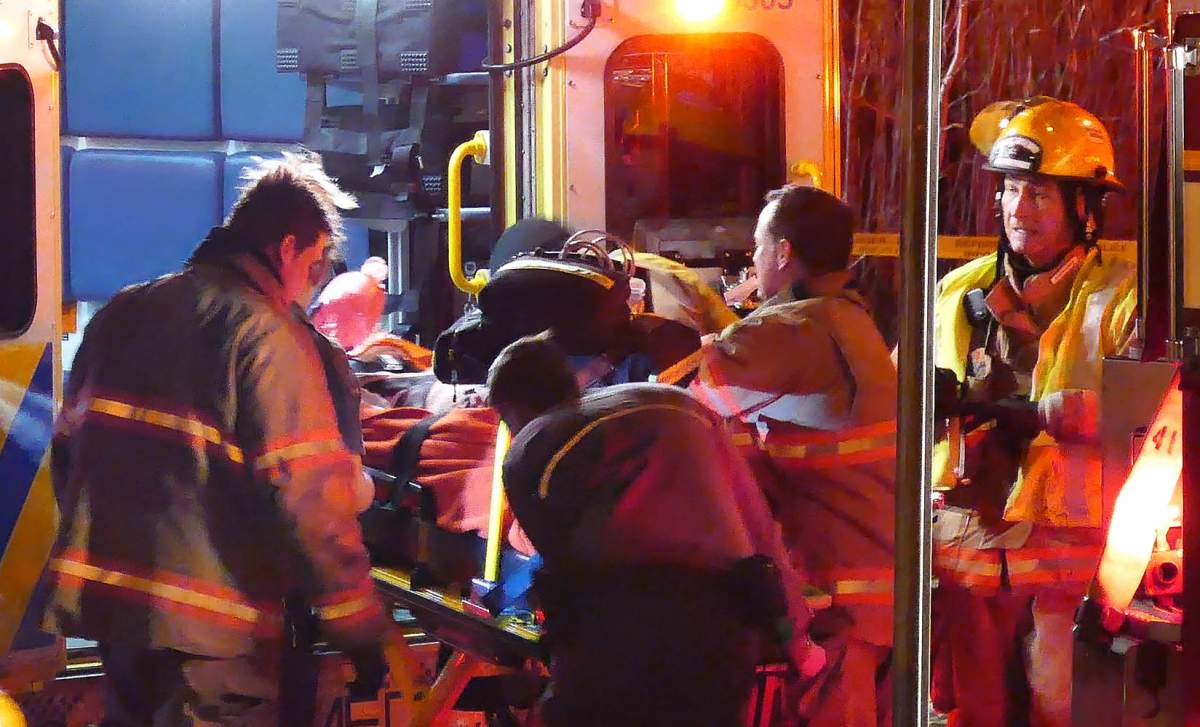First responders on the scene of a South Shore fire.