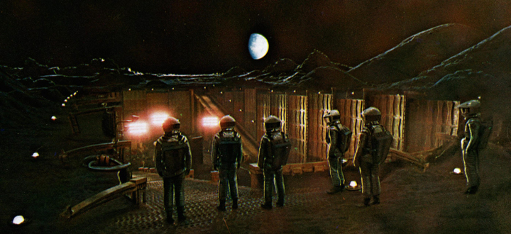 An image from the Stanley Kubrik movie “2001: A Space Odyssey.” The 1968 movie, based on Arthur C. Clarke’s book of the same name, envisioned humans living and working in space and on the moon.