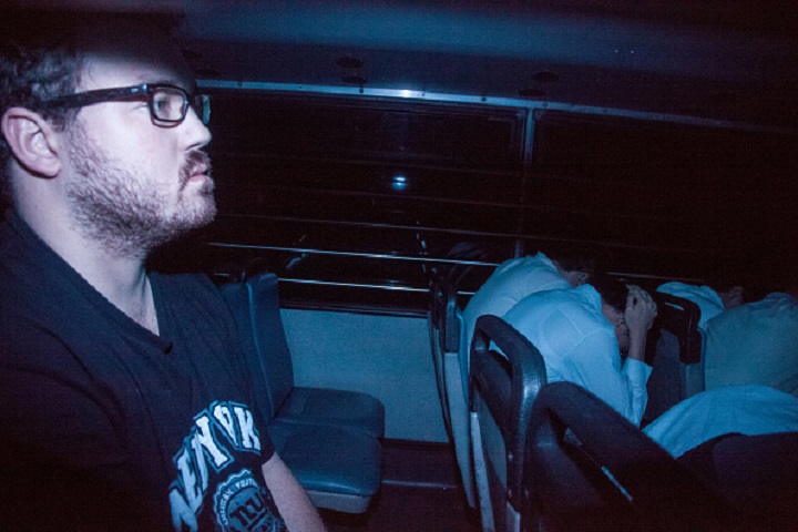 Rurik George Caton Jutting, a former Bank of America Corp. employee, leaves the Eastern Magistrates Court in a prison van in Hong Kong, China, on Monday, Nov. 3, 2014. Rurik George Caton Jutting was charged with the murder of two women in a Hong Kong apartment. 