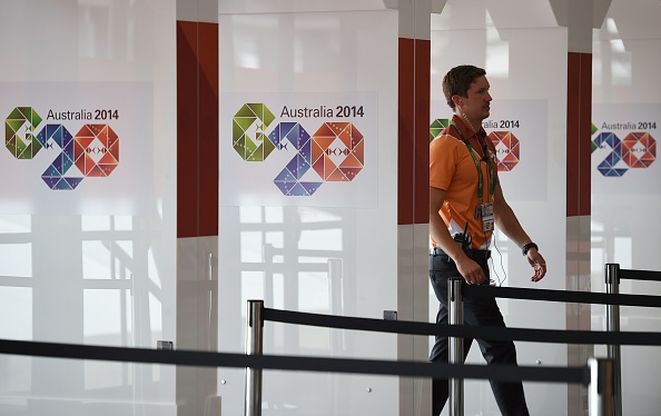 A visitor enters the media centre ahead of the G20 Summit in Brisbane on November 13, 2014. Brisbane will host the G20 Leadership Summit on November 15-16.