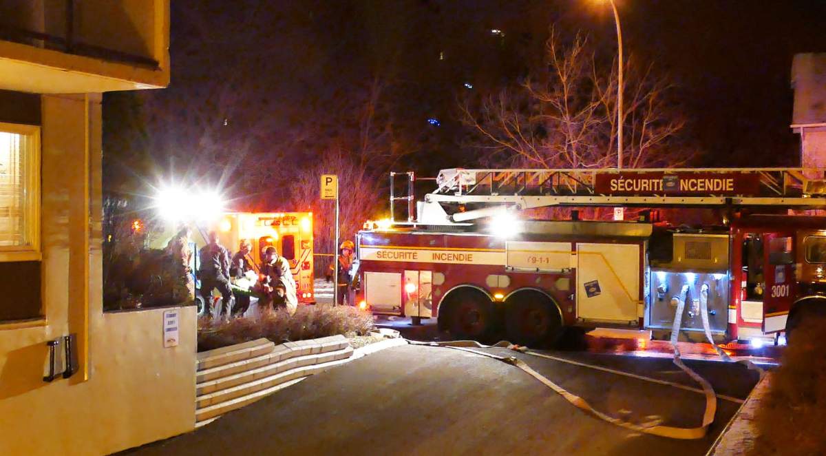 First responders on the scene of a South Shore fire.