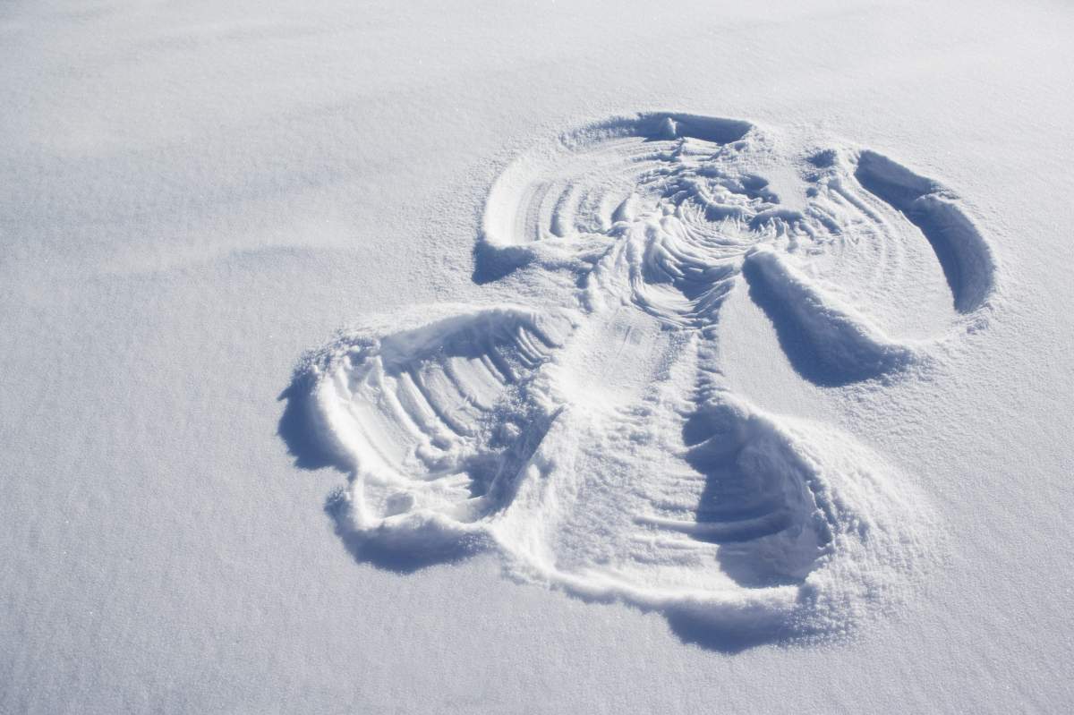 A snow angel file photo.