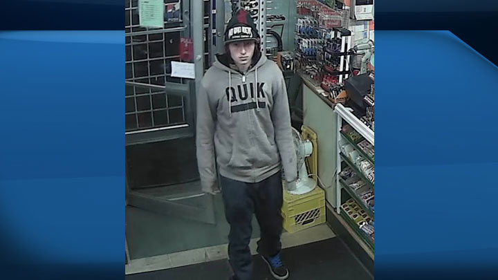 Saskatoon police believe this young man shown may have information about a string of armed robberies.
