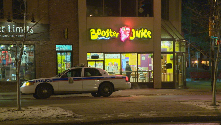 Saskatoon police searching for three suspects after two Broadway Avenue businesses were robbed Thursday evening.
