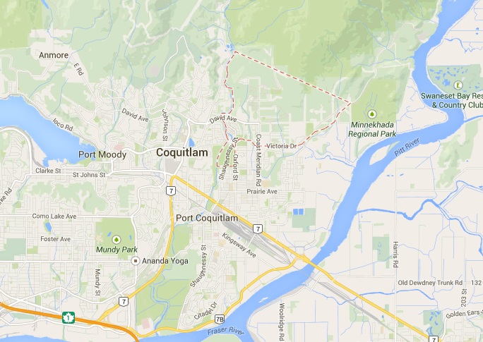 Burke Mountain area in Coquitlam.
