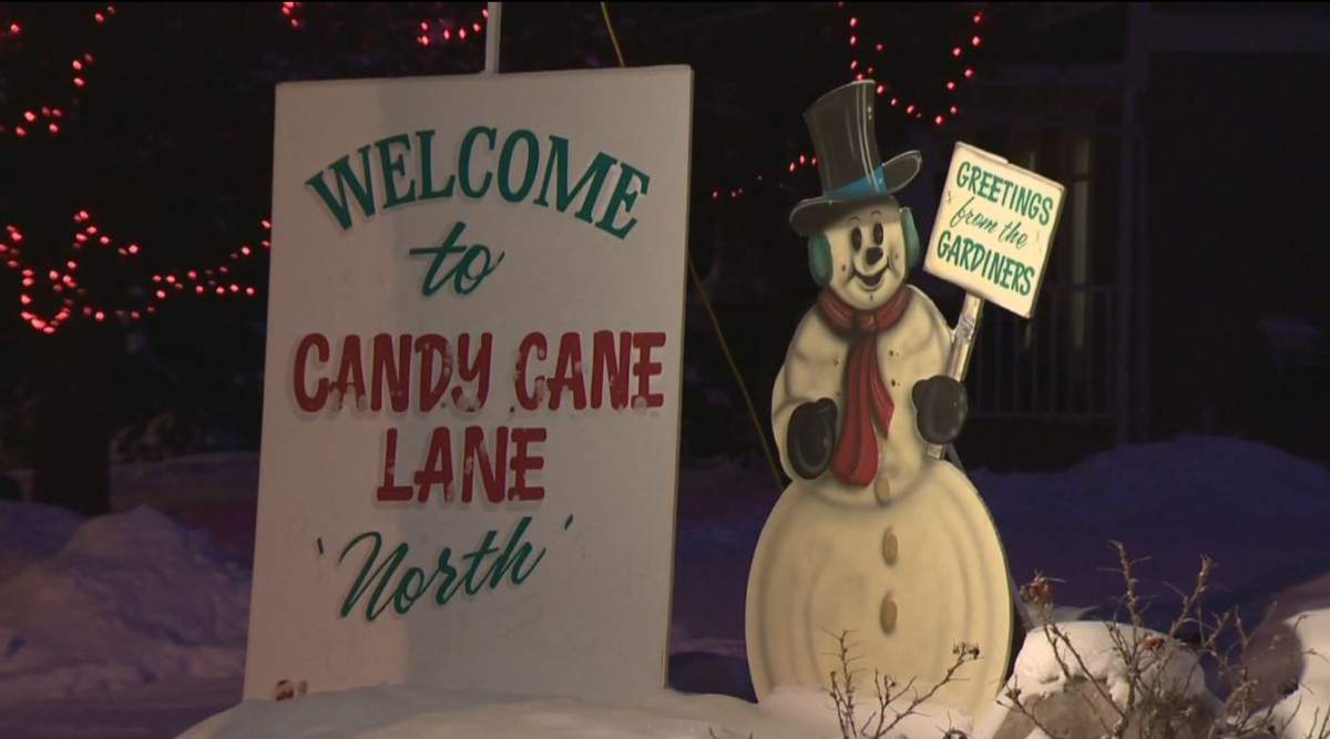 Homemade wood cut outs were the original attraction to Candy Cane Lane in the 1960’s.
