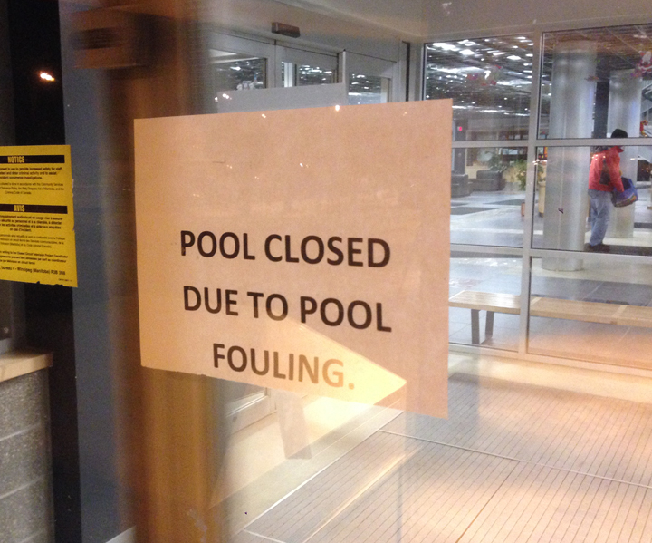 Cindy Klassen Recreation Complex Winnipeg pool fouling