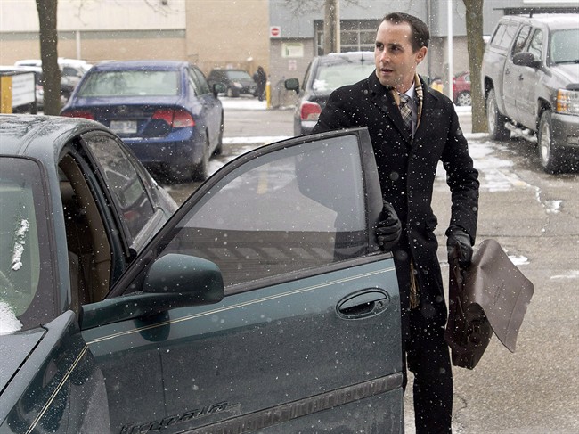 Michael Sona arrives at the Guelph courthouse on November 19, 2014. 
