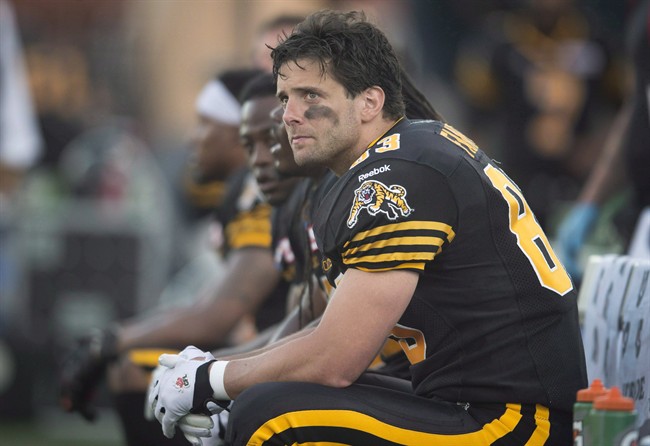 Andy Fantuz will stay with the Ticats, off the field, as he rehabs his injured knee.