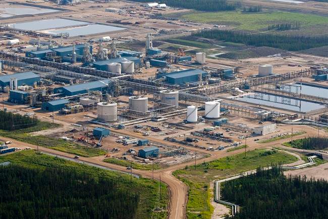 A Suncor oil sands facility is pictured near Fort McMurray, Alta.