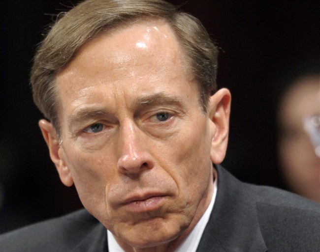 Retired army general and then-CIA Director David Petraeus testifies on Capitol Hill in Washington, Feb.2, 2012. 