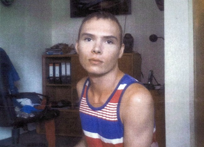 Luka Rocco Magnotta is pictured in Berlin in a court photo. 