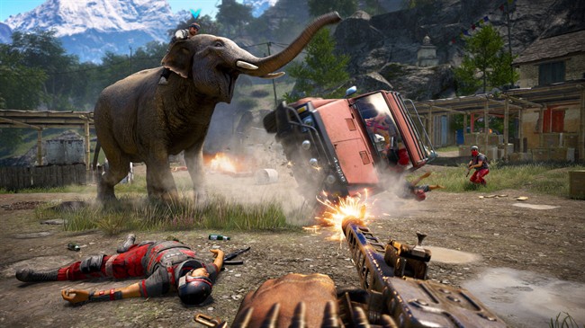 A screengrab from the video game "Far Cry 4," is shown in a handout photo. "Far Cry 4" takes the gamer to the fictional modern-day country of Kyrat in the Himalayas region.